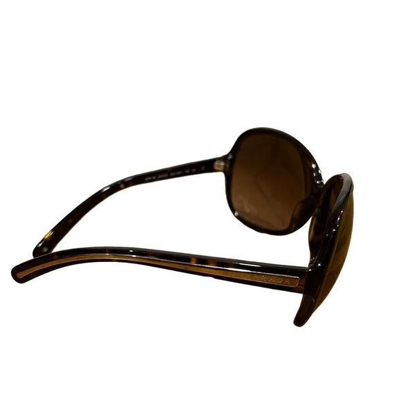 PRADA Oversized Designer Sunglasses Brown Rectangle SPR 19I 2AU-6S1 Tortoise - Picture 9 of 14